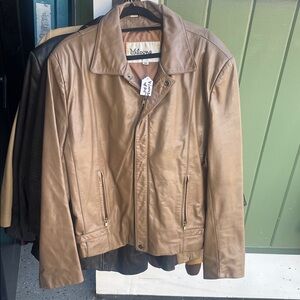 Vintage Men's Brown Leather Jacket